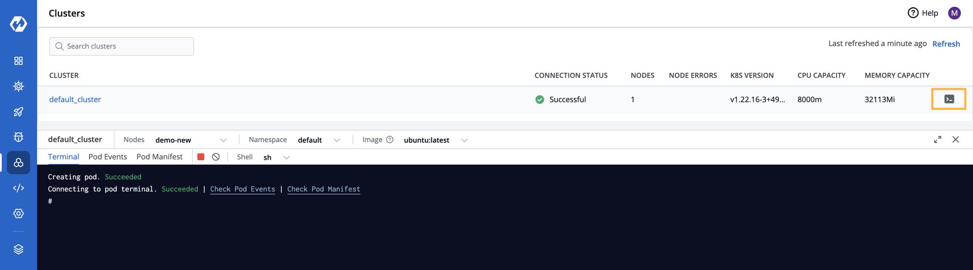 Cluster Terminal Access