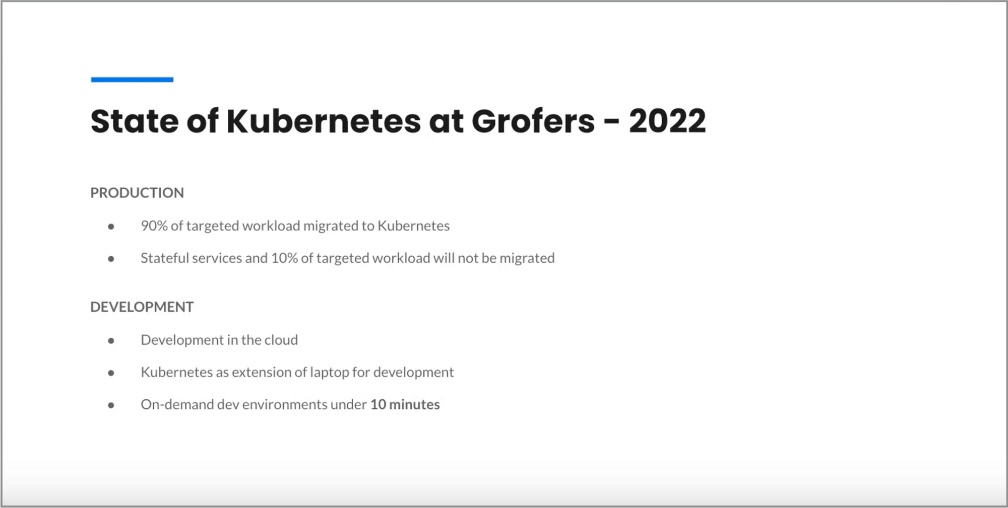 State of K8s at Grofers - 2022