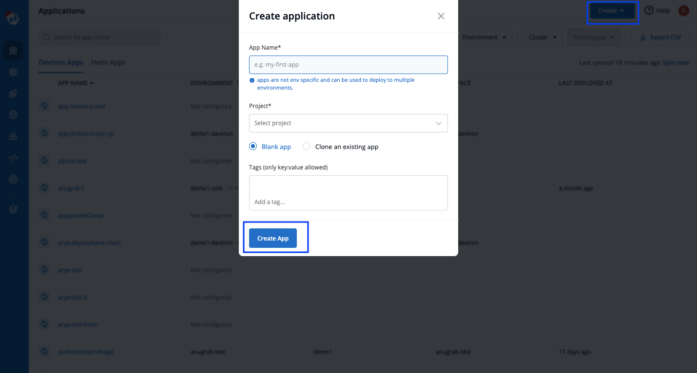 Create Application 