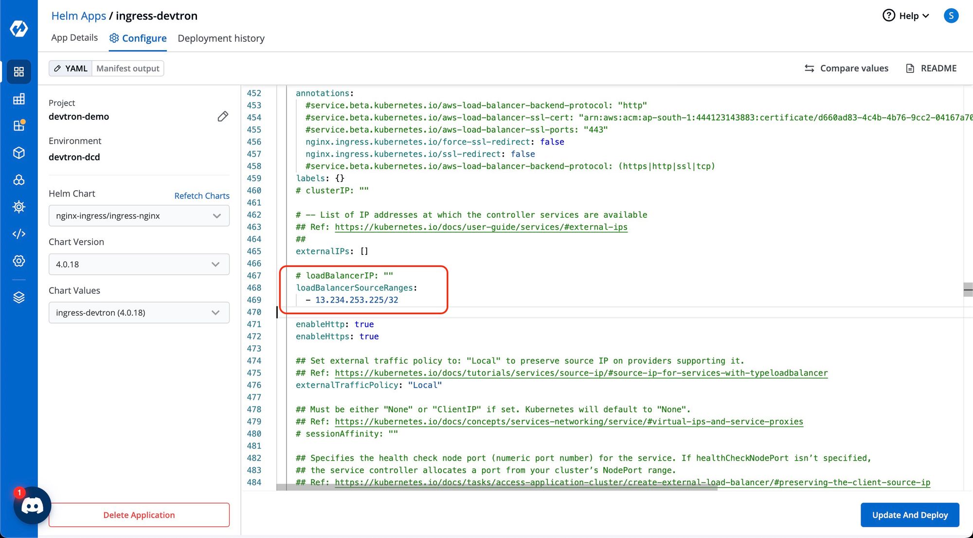 Whitelist the VPN IP or elastic IP here so that Devtron is accessible only through VPN