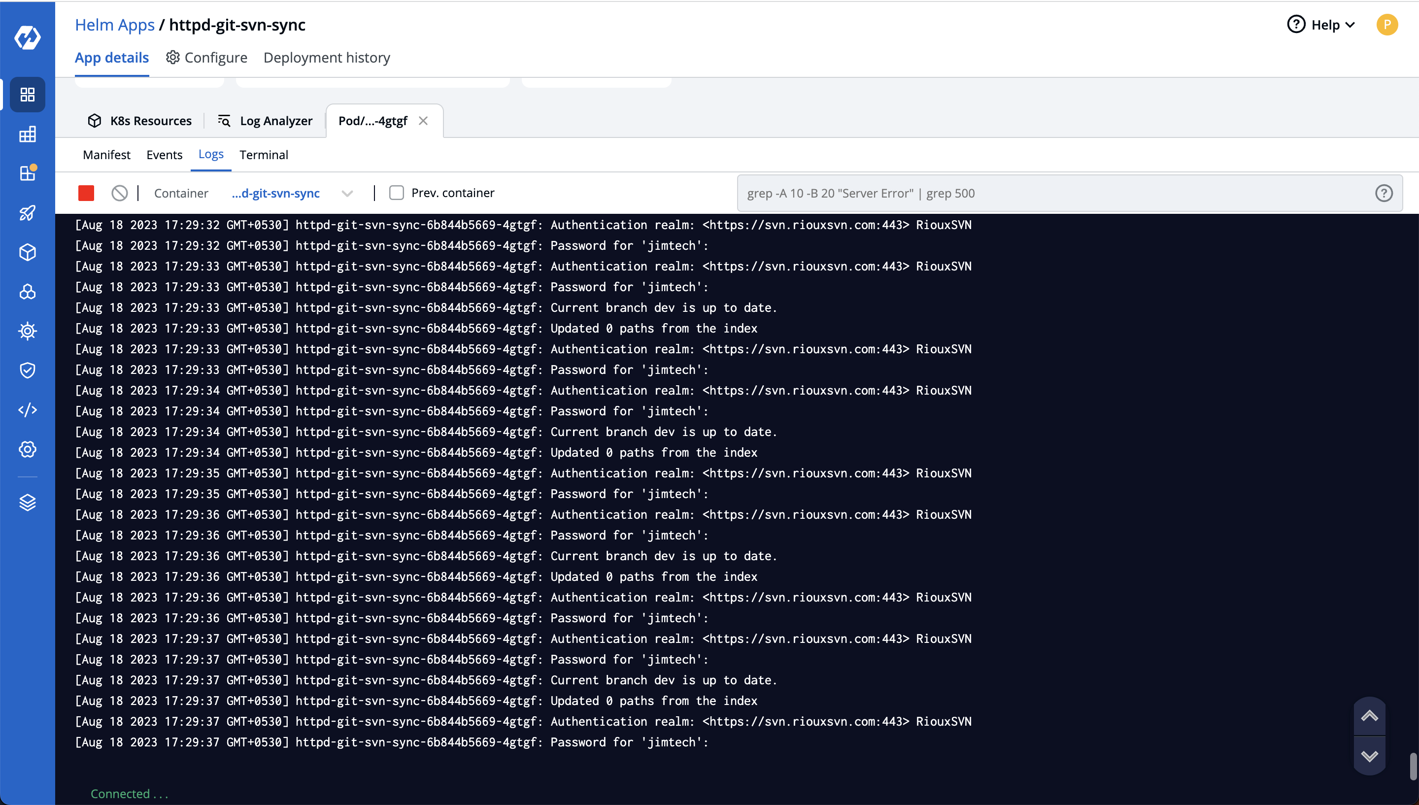 Live sync of svn repository to git