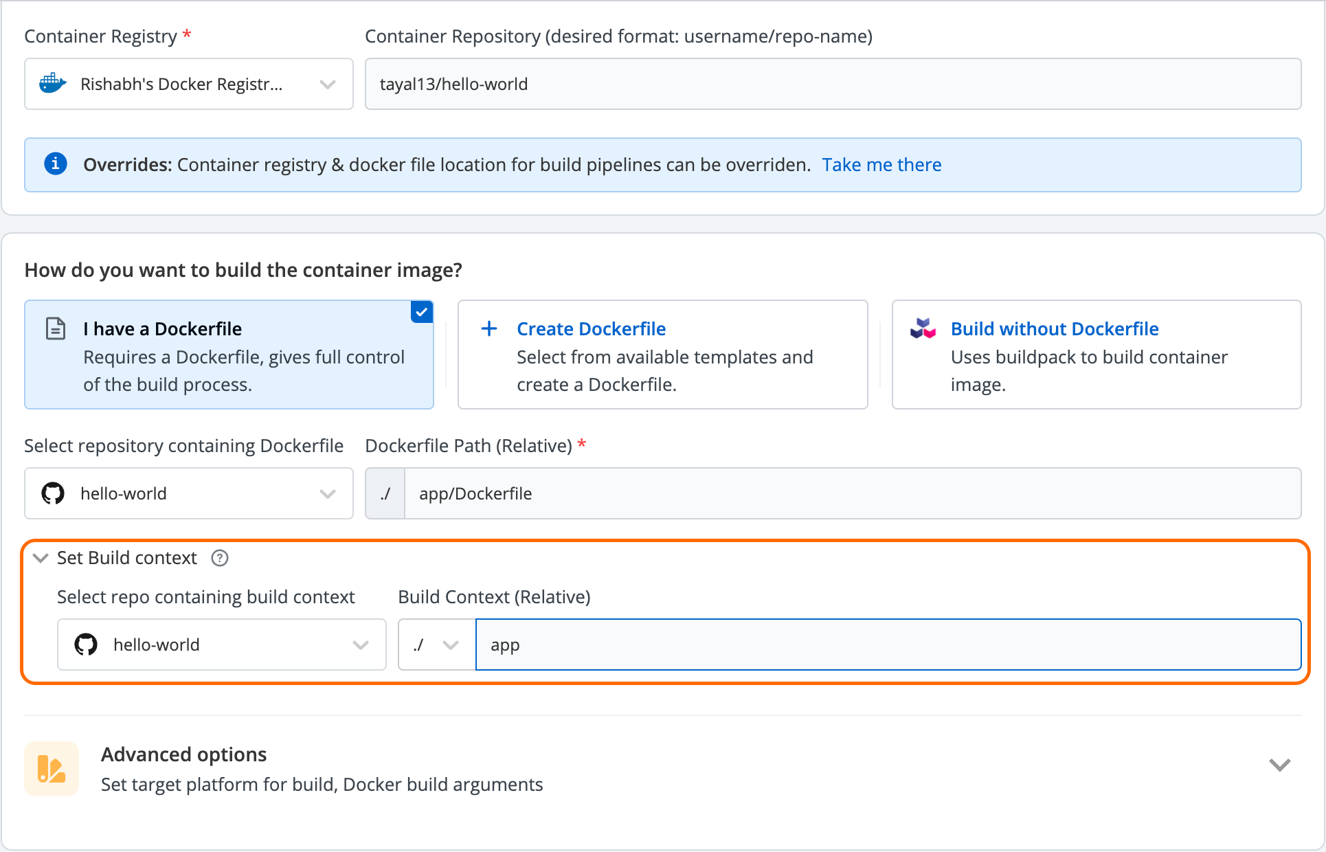 Docker Build Context