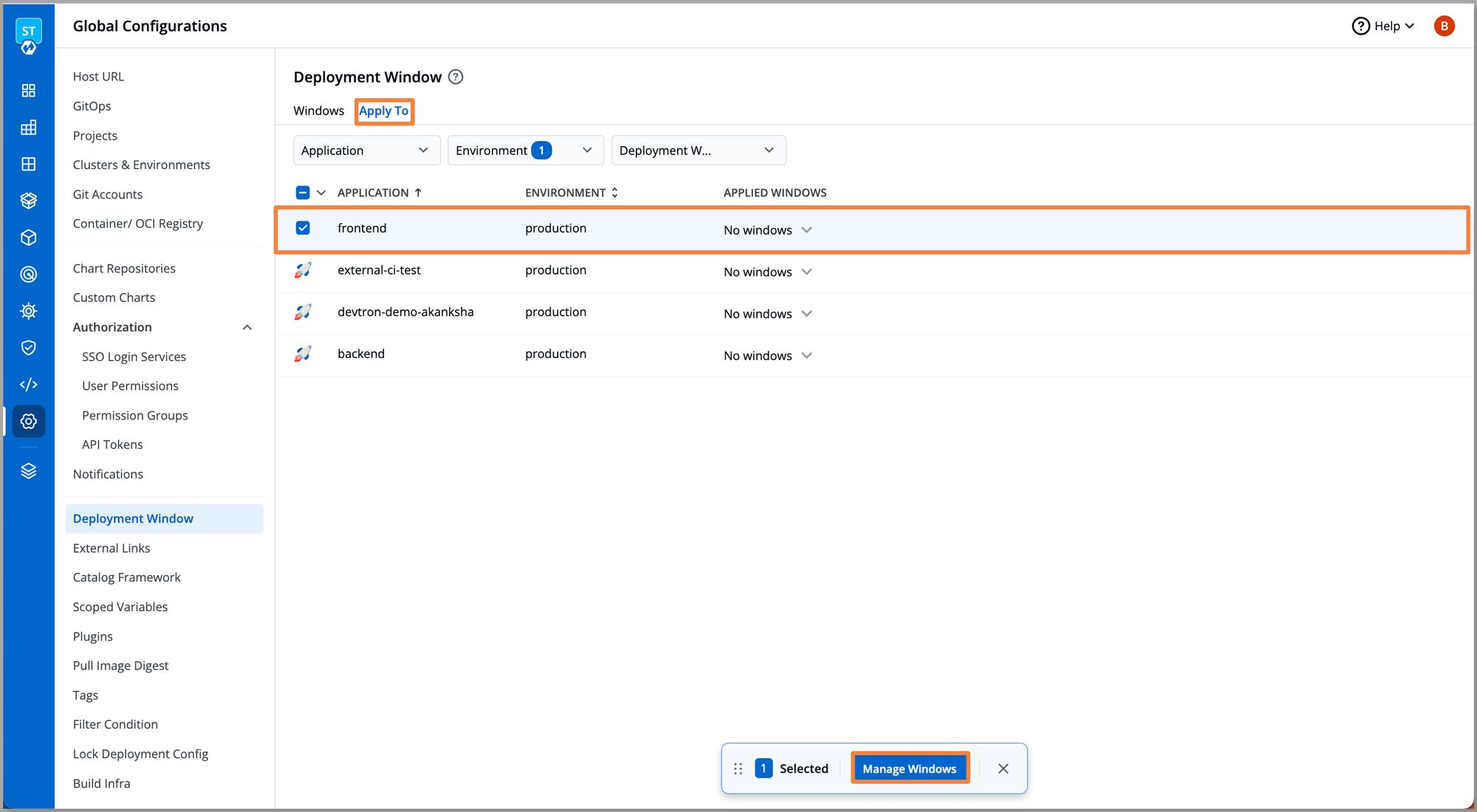 Applying Window to Specific Application