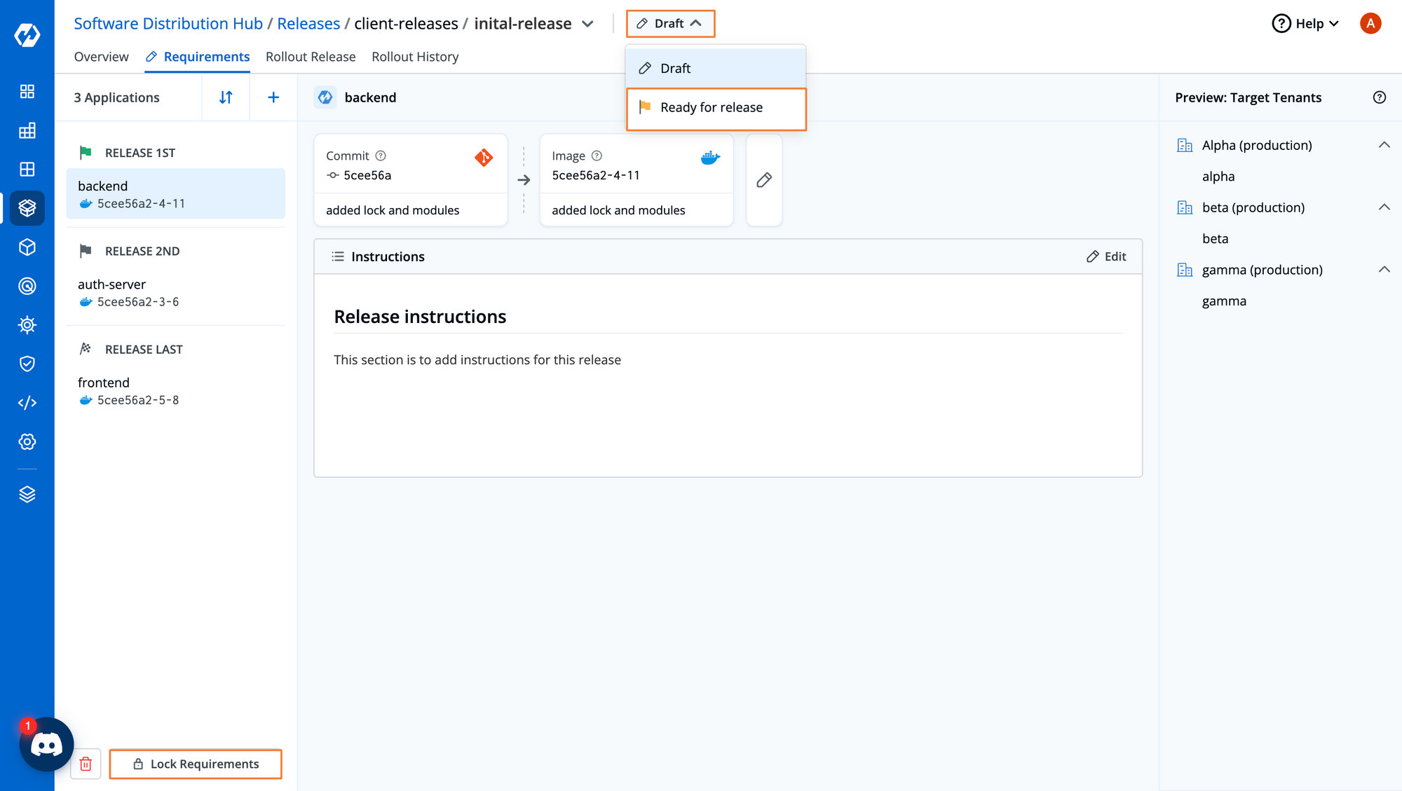 Lock requirements and mark as ready for release