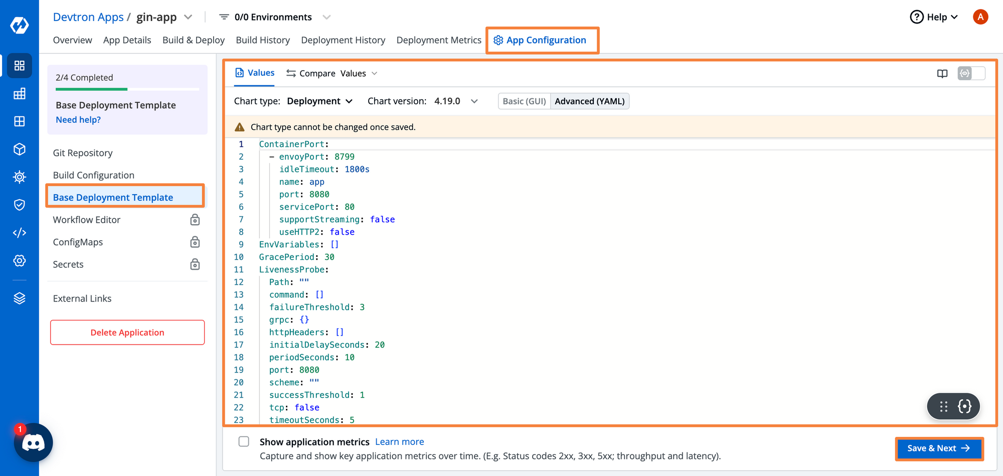 5. Configure Deployment Template