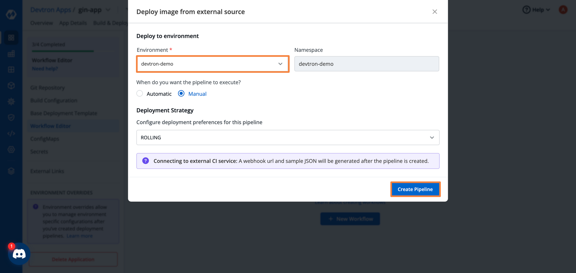 7. Configure the CD pipeline