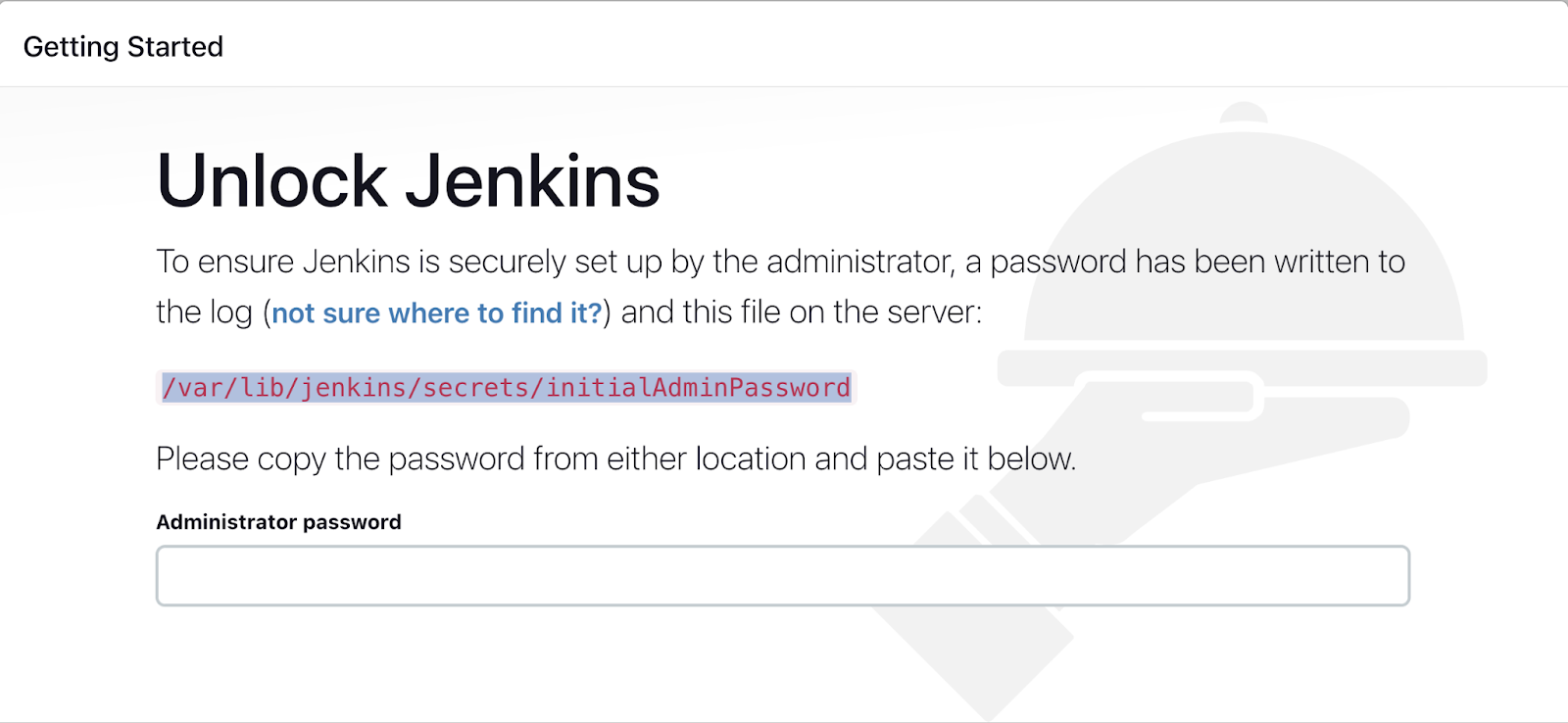 Unlock Jenkins dashboard