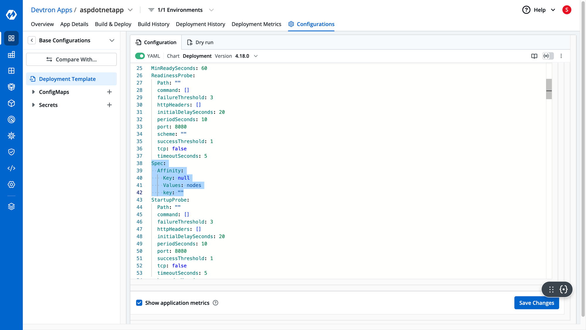 Define Node Affinity in Devtron