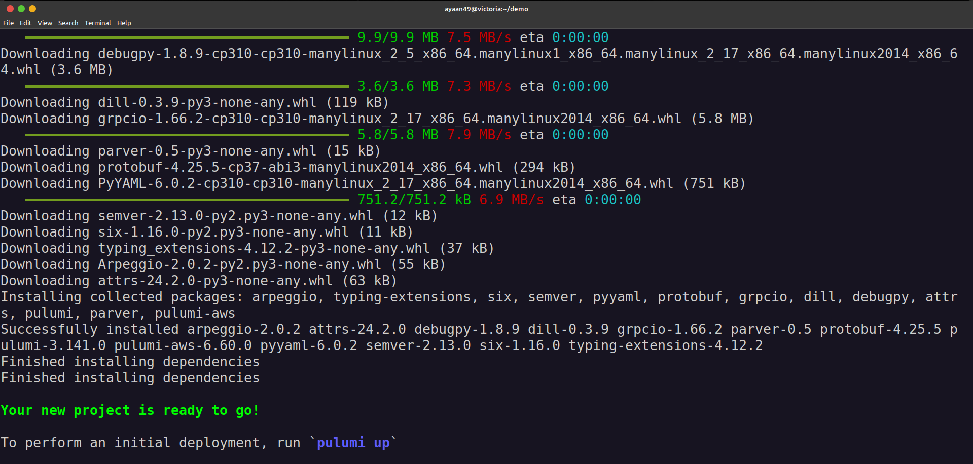 Pulumi Project Initialization