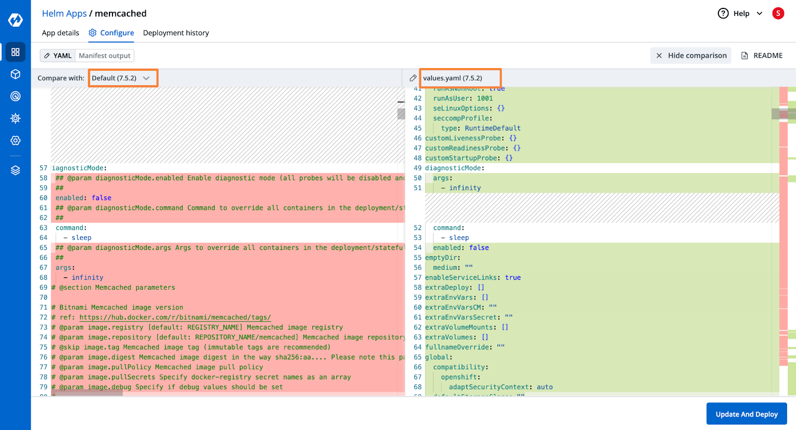 Devtron Config Diff