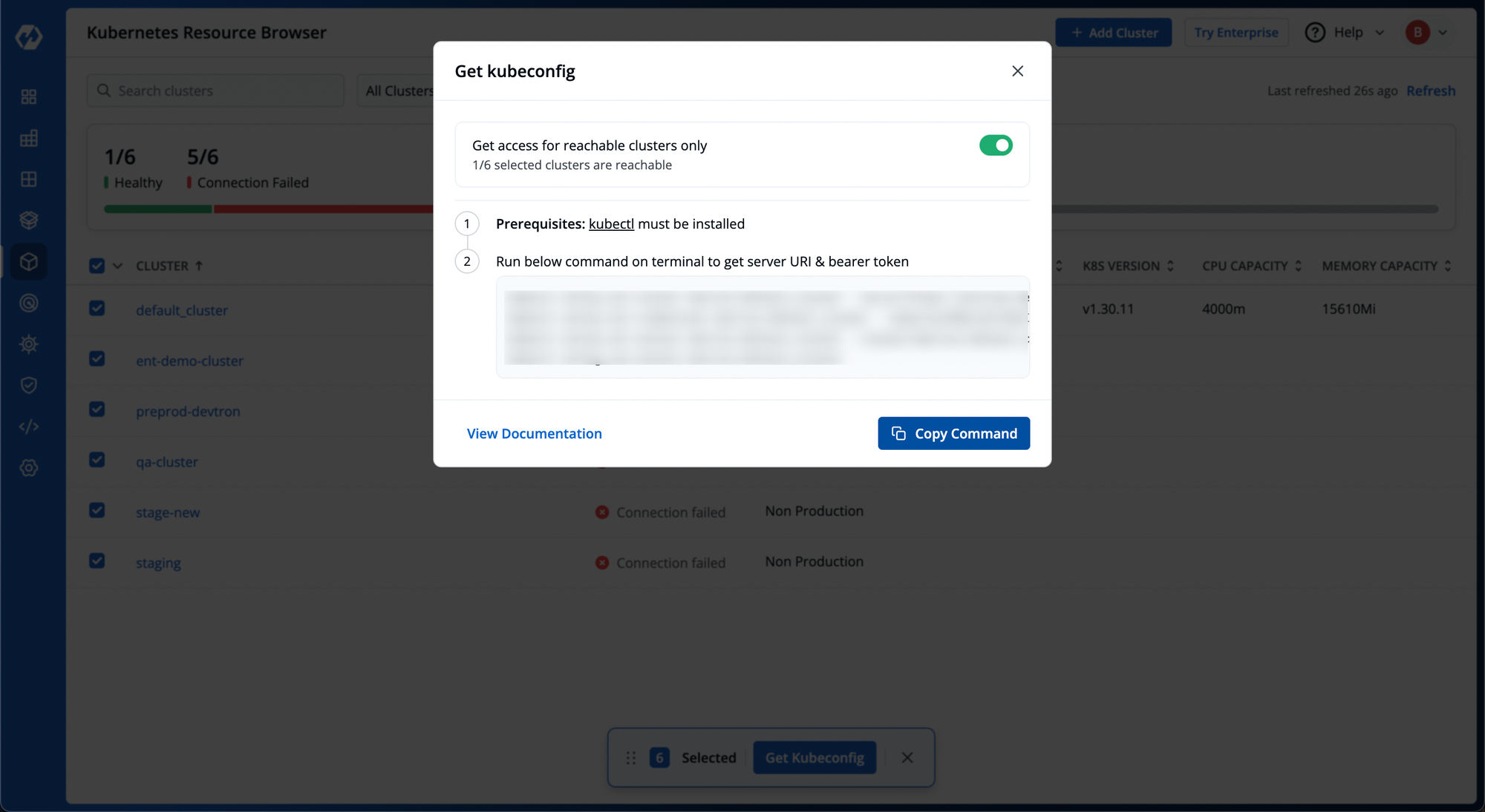 Multi-Select Support Resource Browser
