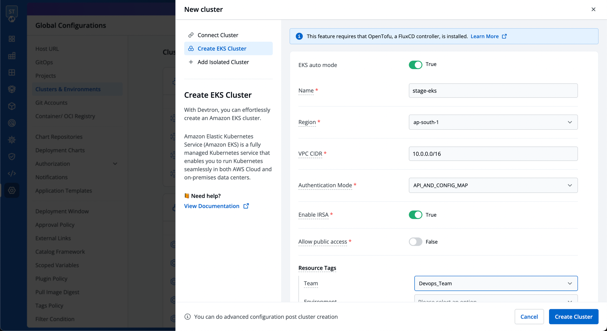 Kubernetes Cluster Creation