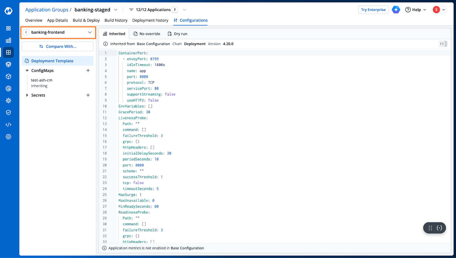 Application Configurations