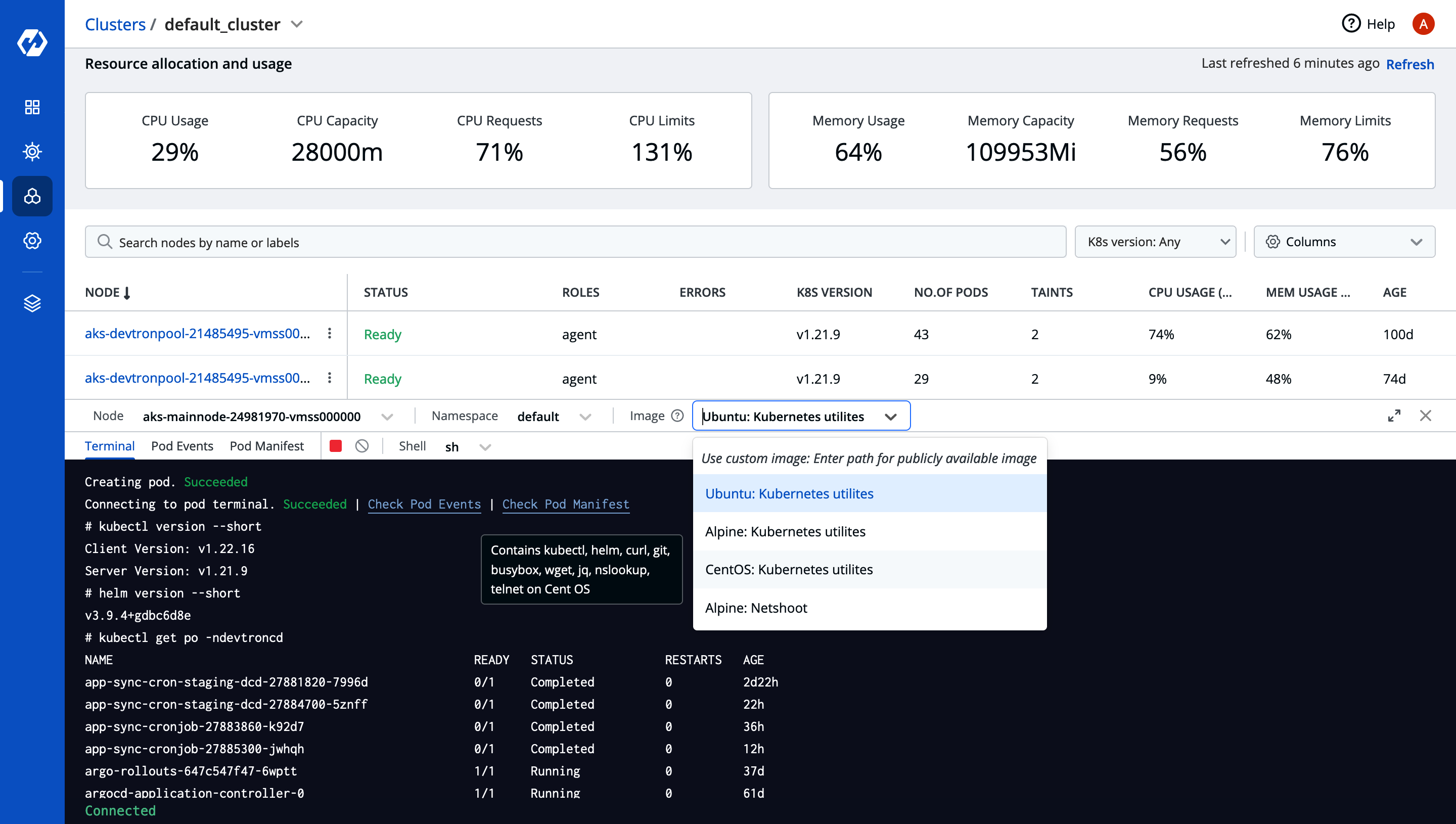 Which Dashboard to choose Devtron vs Octant