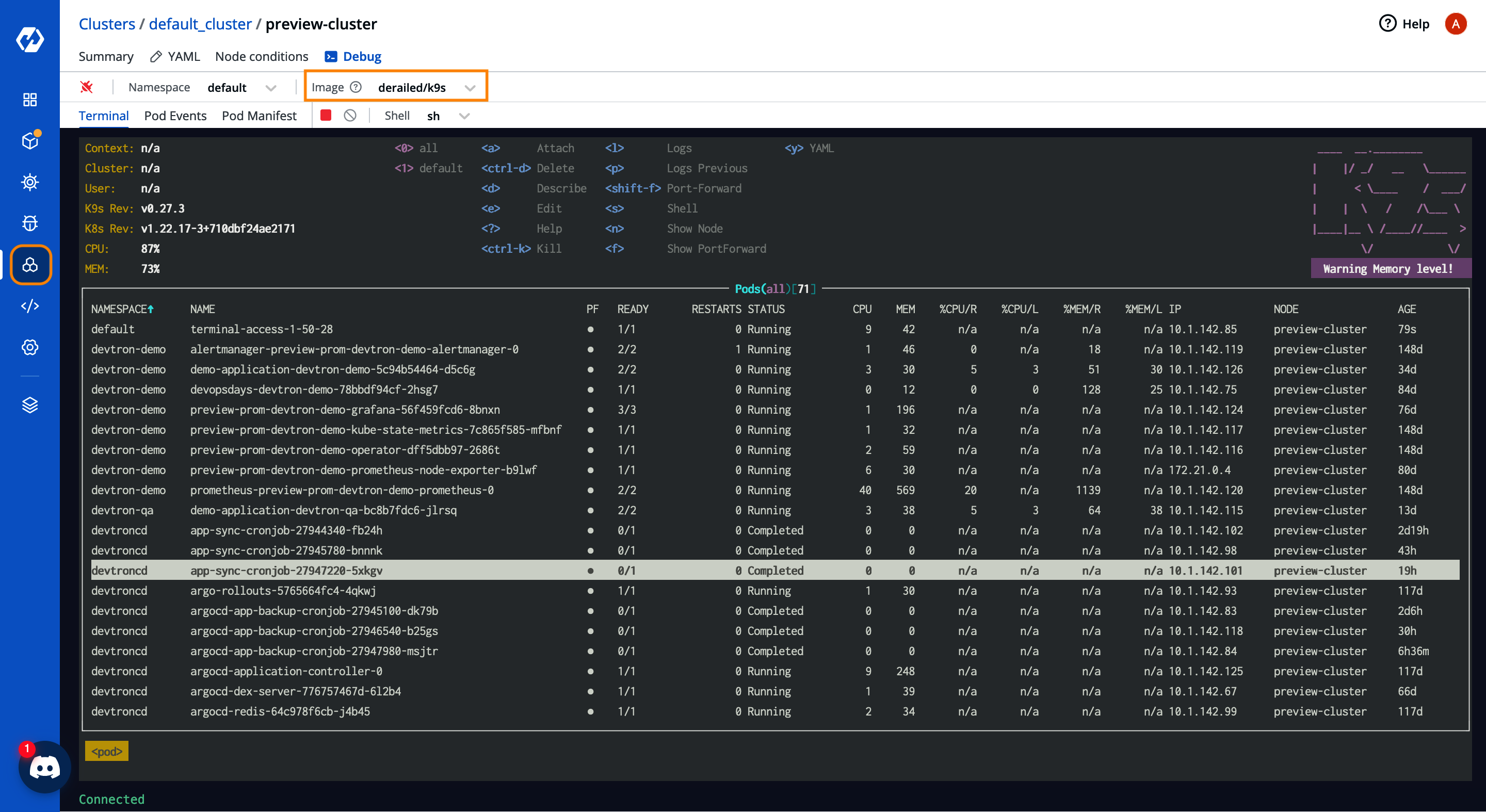 Managing Kubernetes Clusters with Cluster Terminal Access