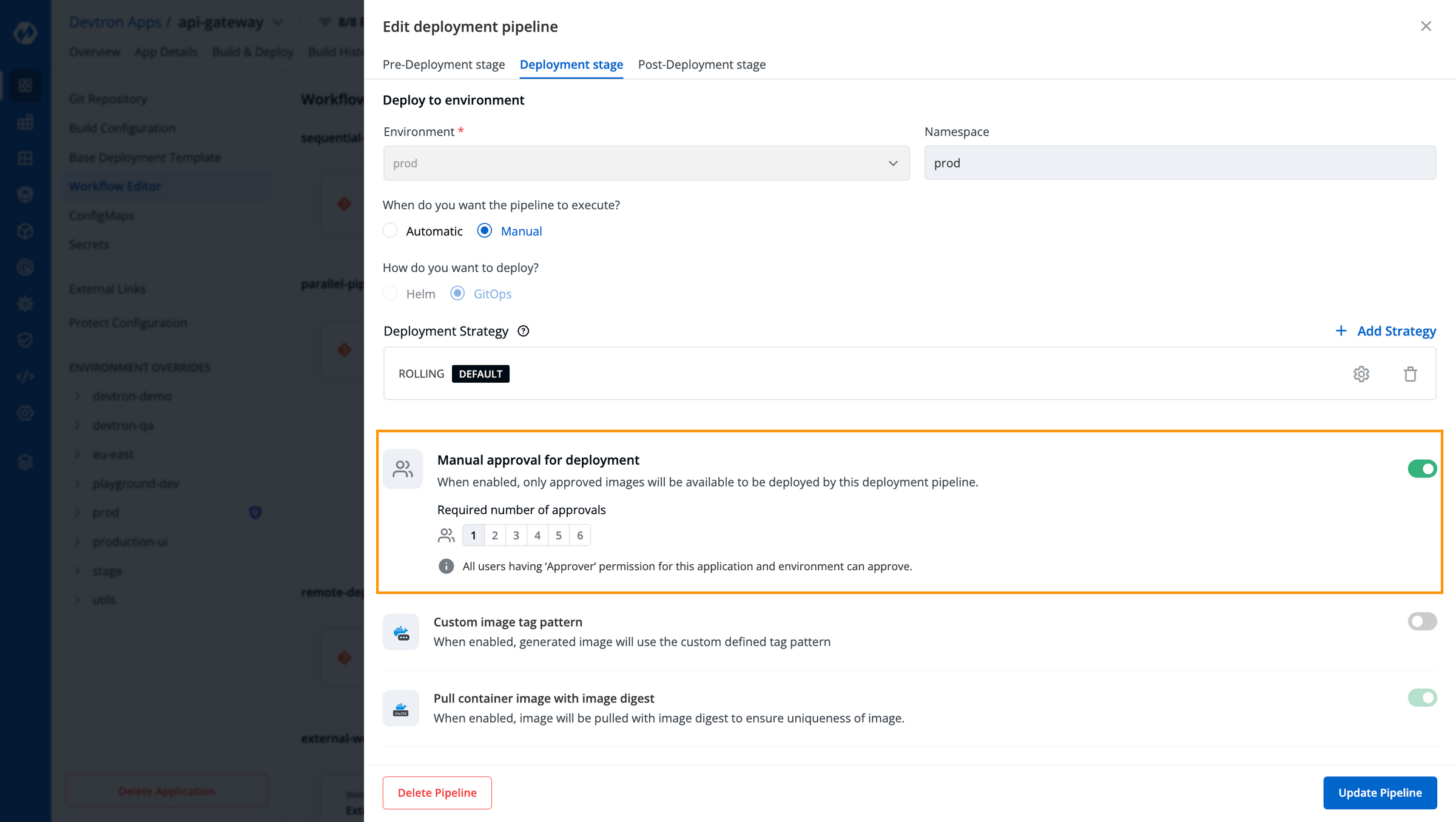 Approval-Based Deployments for Production Env on Kubernetes | Devtron